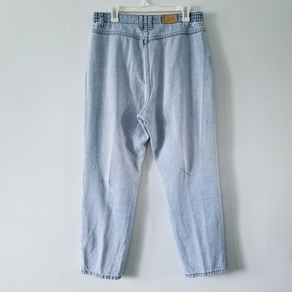 Vtg 90s Lee ankle length distressed mom jeans 12 - Picture 2 of 7